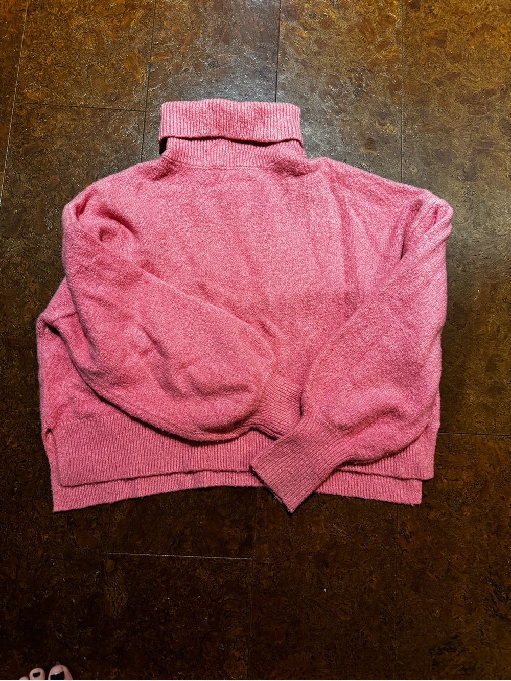 Soft Pink Turtleneck Women's Sweater